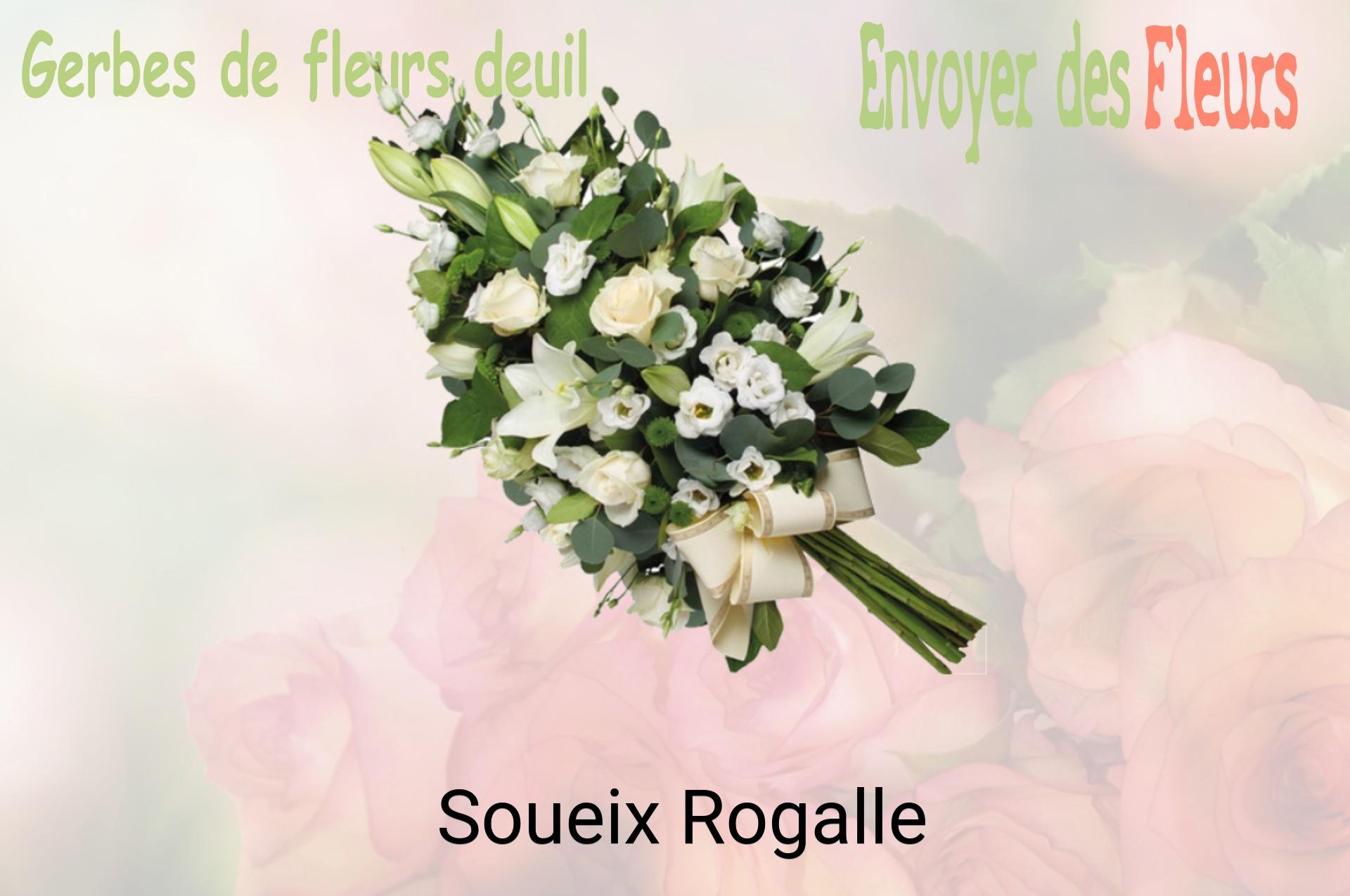 Gerbe de fleurs de deuil livrée à Soueix-Rogalle